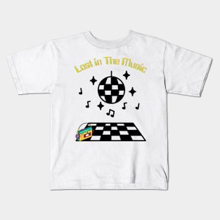 Lost in The Music Retro Music Design Kids T-Shirt